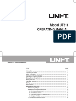 830018 UT511 Insulation Tester User Manual