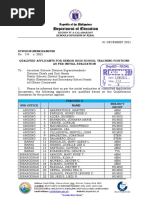 Division Memorandum No. 554, s.2021