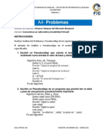 Problemas de algoritmia Pseudocodigos