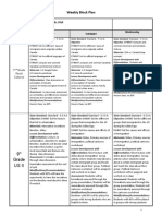 Weekly Block Plan: 9 Grade Us Ii