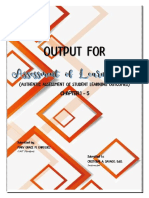 Authentic Assessment Student Learning Outcomes Chapters 1-5TITLE Output Authentic Assessment Student Learning Outcomes Chap 1-5