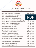 Rudolf Frozen Food: Price List