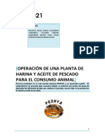Operación de Una Planta de Harina y Aceite de Pescado Para El Consumo Animal