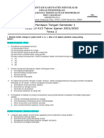 Soal PTS Tema 2 Kelas 4 Semester 1 K13 Tahun 2019-2020