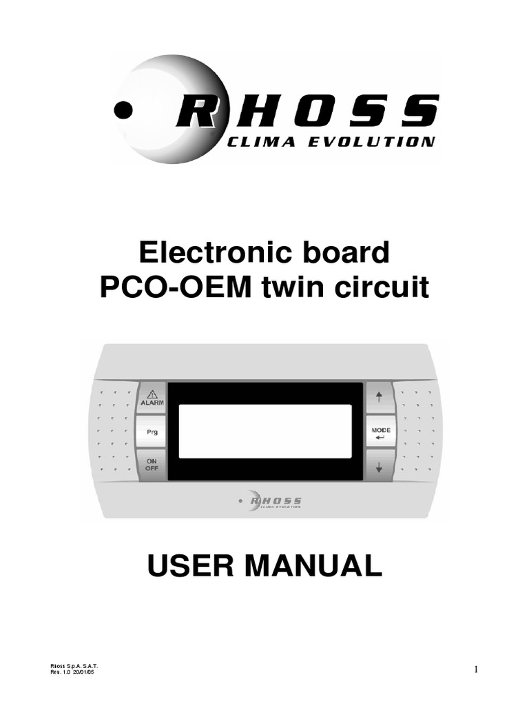 Manual PCoOEM Bicircuit - Rhoss | PDF | Pump | Equipment