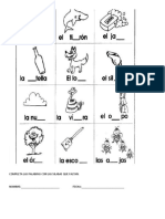 Completa Las Palabras Con Las Silabas Que Faltan