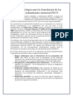Guía Metodológica para La Formulación de Los Planes de Ordenamiento Territorial PDOT