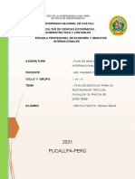 Plan de negocios para restaurante típico El Rincón de Doña Rebe en Pucallpa