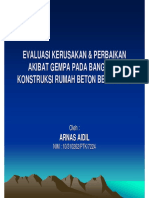 Evaluasi Akibat Gempa Pd Bangunan Konst Rumah Beton Bertulang-slide