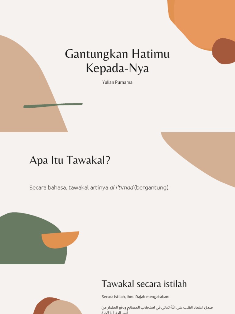 Tawakal artinya