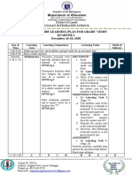 Weekly Home Learning Plan For Grade 7 Ruby Quarter 1 November 16-20, 2020