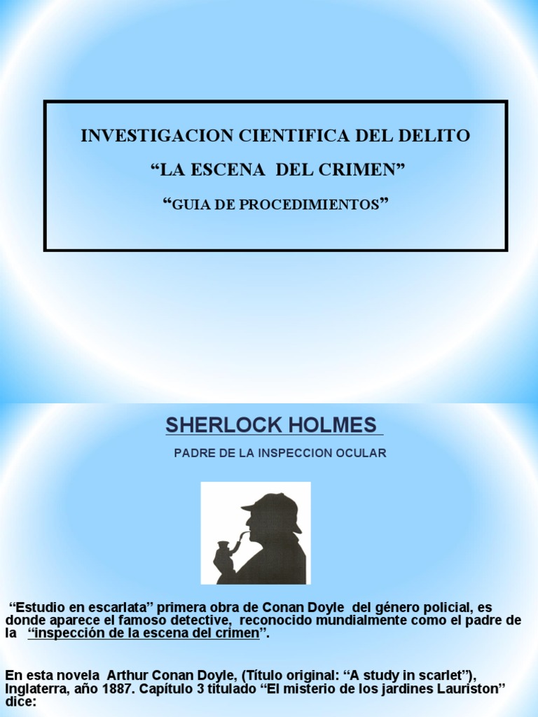 22 La Escena Del Crimen Guia de Procedimiento | PDF | Ciencia forense ...