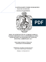 Nivel de satisfacción de la madre sobre el cuidado de enfermería