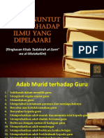 ADAB PENUNTUT ILMU