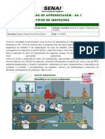 SA 1 - Rotinas de Sáude e Segurança No Trabalho 6 de Outubro de 2021