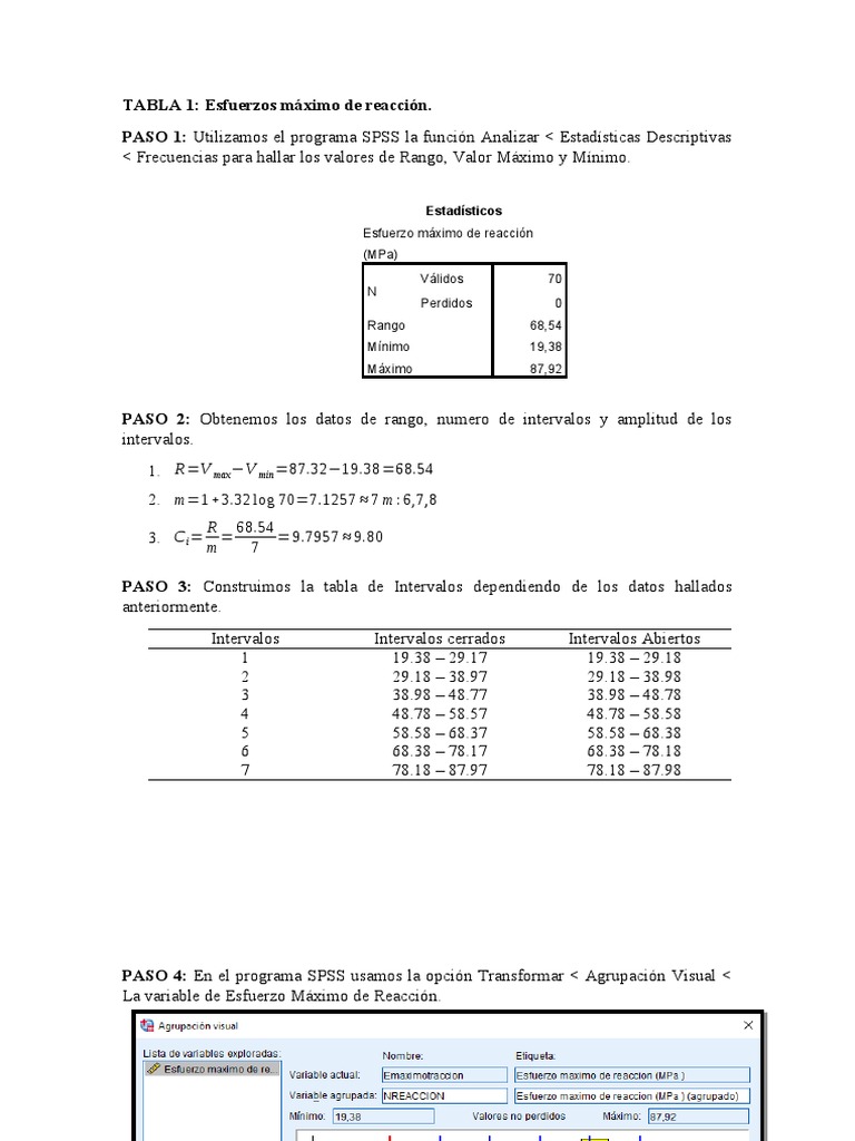 Tablas Estadisticas PDF Spss Análisis de los datos