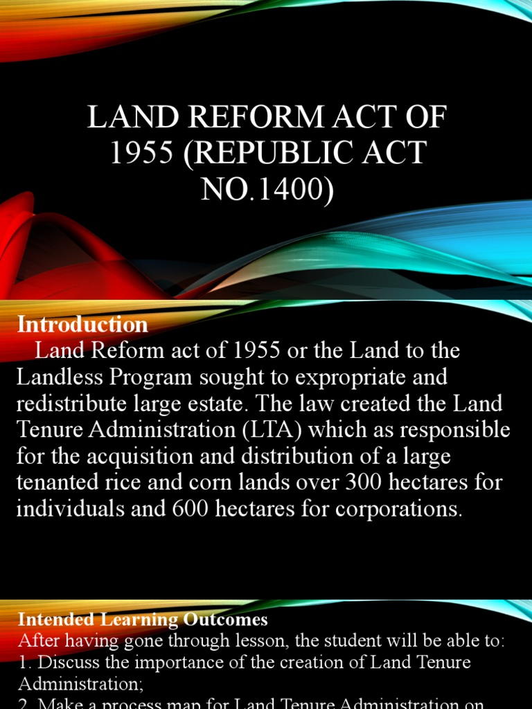 land-reform-act-of-1955-or-republic-act-1400-1-pdf