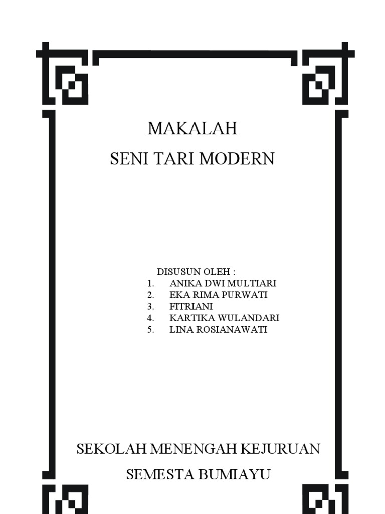 MAKALAH SENI TARI MAKALAH SENI TARI