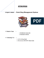 Synopsis: Project Name: Book Shop Management System