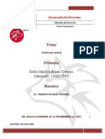 Filosofía Del Derecho. - SESIÓN 9. - Control de Lectura. - 07-11-2021