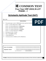 FYCP IX-B-lot PT-1 SAT exam