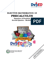 ELECTIVE MATHEMATICS 10 Module 1 Equation of Parabola