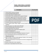 Checklist-Structural Concrete Pre Pouring