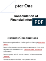 Chapter One: Consolidation of Financial Information