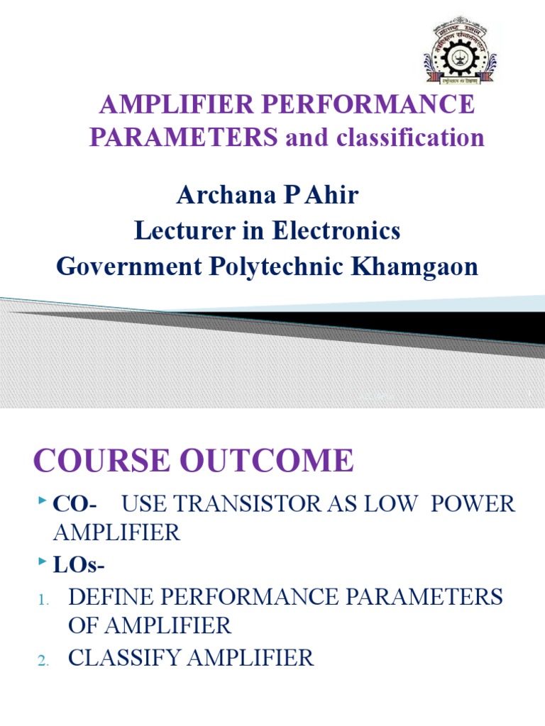 Amplifier Performance Parameters Explained | PDF | Amplifier | Decibel