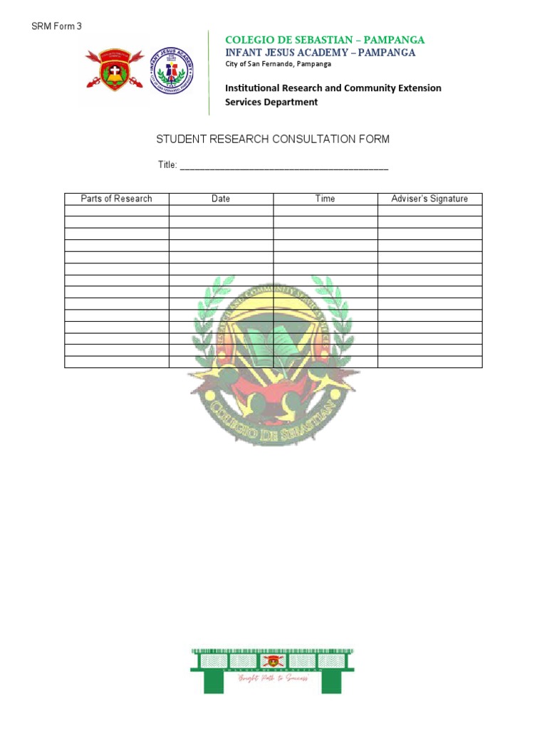 SRM Form 3 - Consultation Form | PDF
