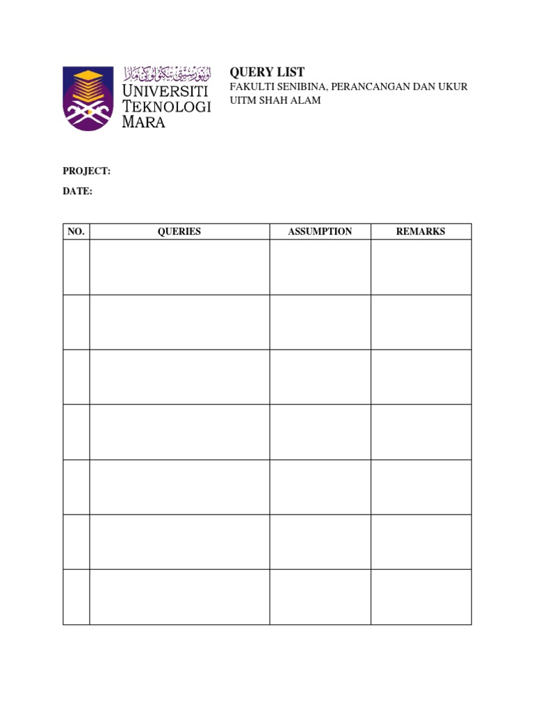 Query List | PDF