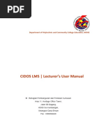 CIDOS LMS - Lecturer User Manual