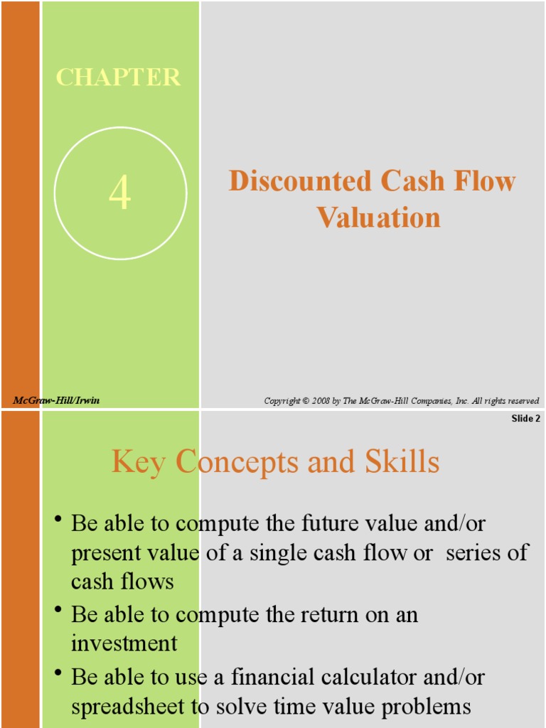 Discounted Cash Flow Valuation Pdf Net Present Value Present Value