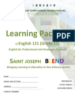 Learning Package: English 121 (Grade 12)