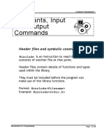 Constants, Input and Output Commands