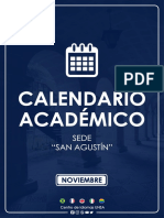 Calendario Academico Noviembre San Agustín