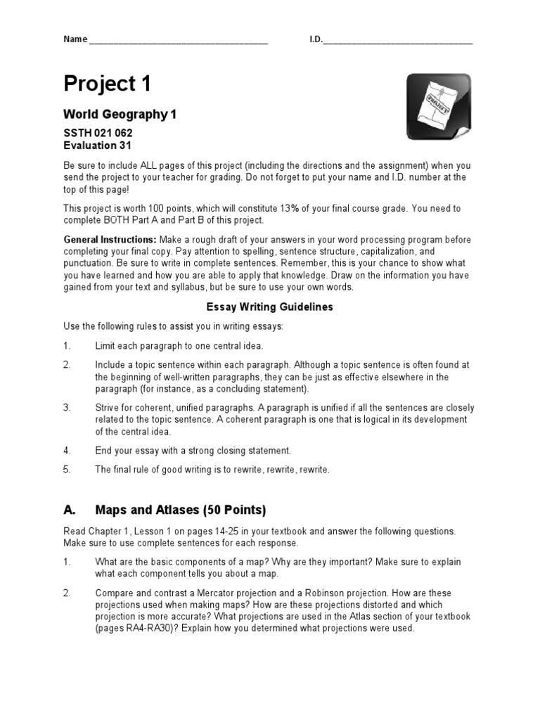 World Geography Project Guidelines | PDF | Map | Paragraph