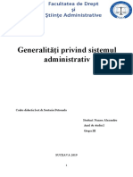 Generalităţi Privind Sistemul Administrativ