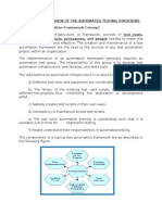 Architectural Review of The Automated Testing Strucrure Overall Test Automation Framework Concept