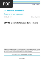 Class Programme: Approval of Manufacturers