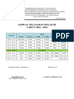 Jadwal Pelajaran Kelas Iii