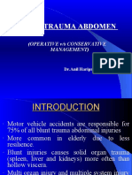 Blunt Trauma Abdomen: (Operative V/S Conservative Management)