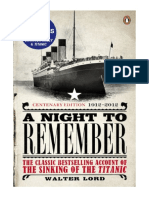A Night To Remember: The Classic Bestselling Account of The Sinking of The Titanic - Brian Lavery