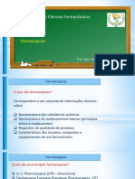 Aula 02 Introdução em Ciências Farmacêuticas