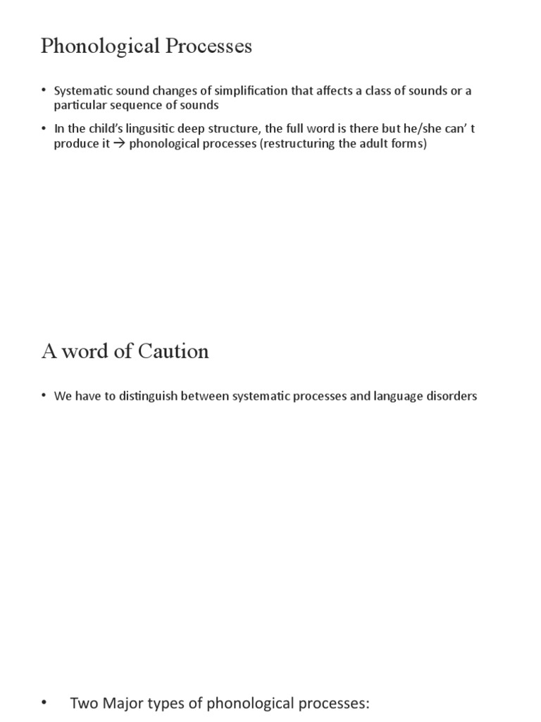 Phonological Processes | PDF | Consonant | Syllable