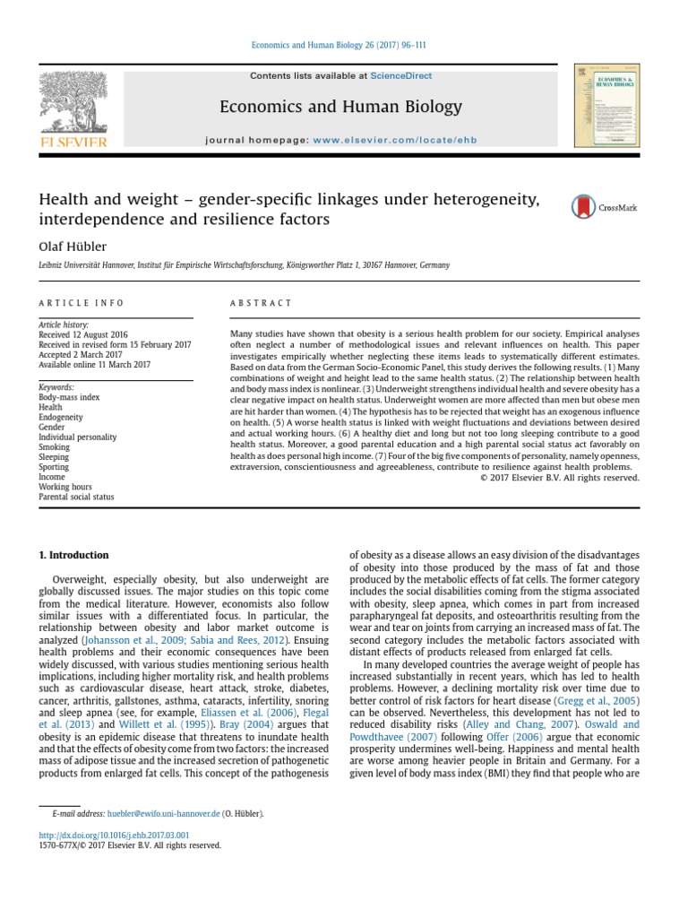 Jurnal Kesehatan Dan Berat Badan PDF Body Mass Index Obesity