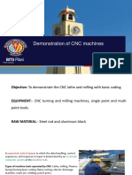 MF F316 - LAB - 9 - Demostration of CNC Machine