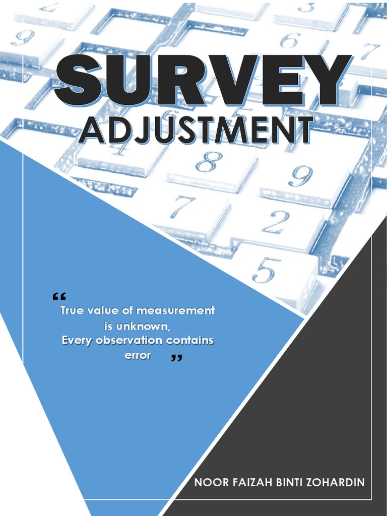 Survey Adjustment PDF Errors And Residuals Correlation And Dependence