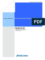 NE2B757GT: Specifications For Blue Led