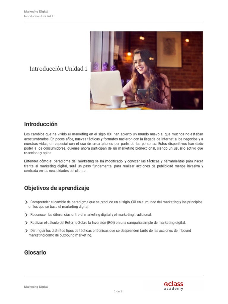 Marketing Digital Introduccion Unidad 1 | PDF | Marketing | Publicidad ...
